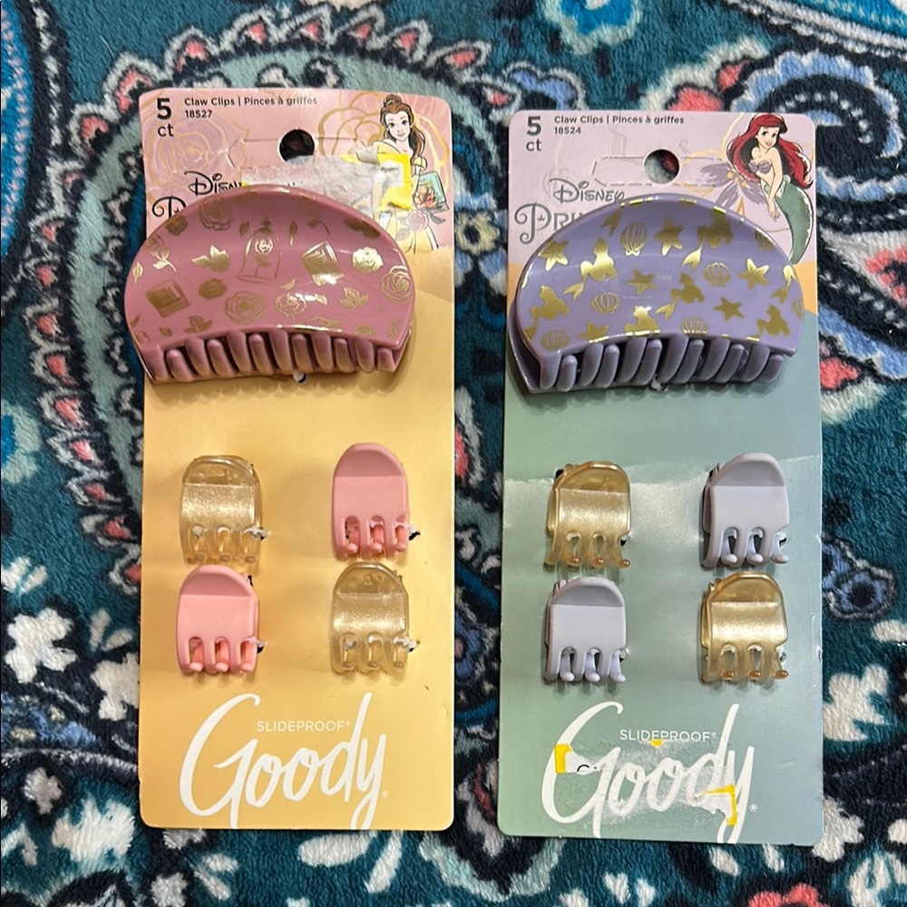 NWT Goody Disney Princess Hair Clips